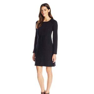 prAna Women's Small Macee Jacquard Knit Dress Black Knee Length